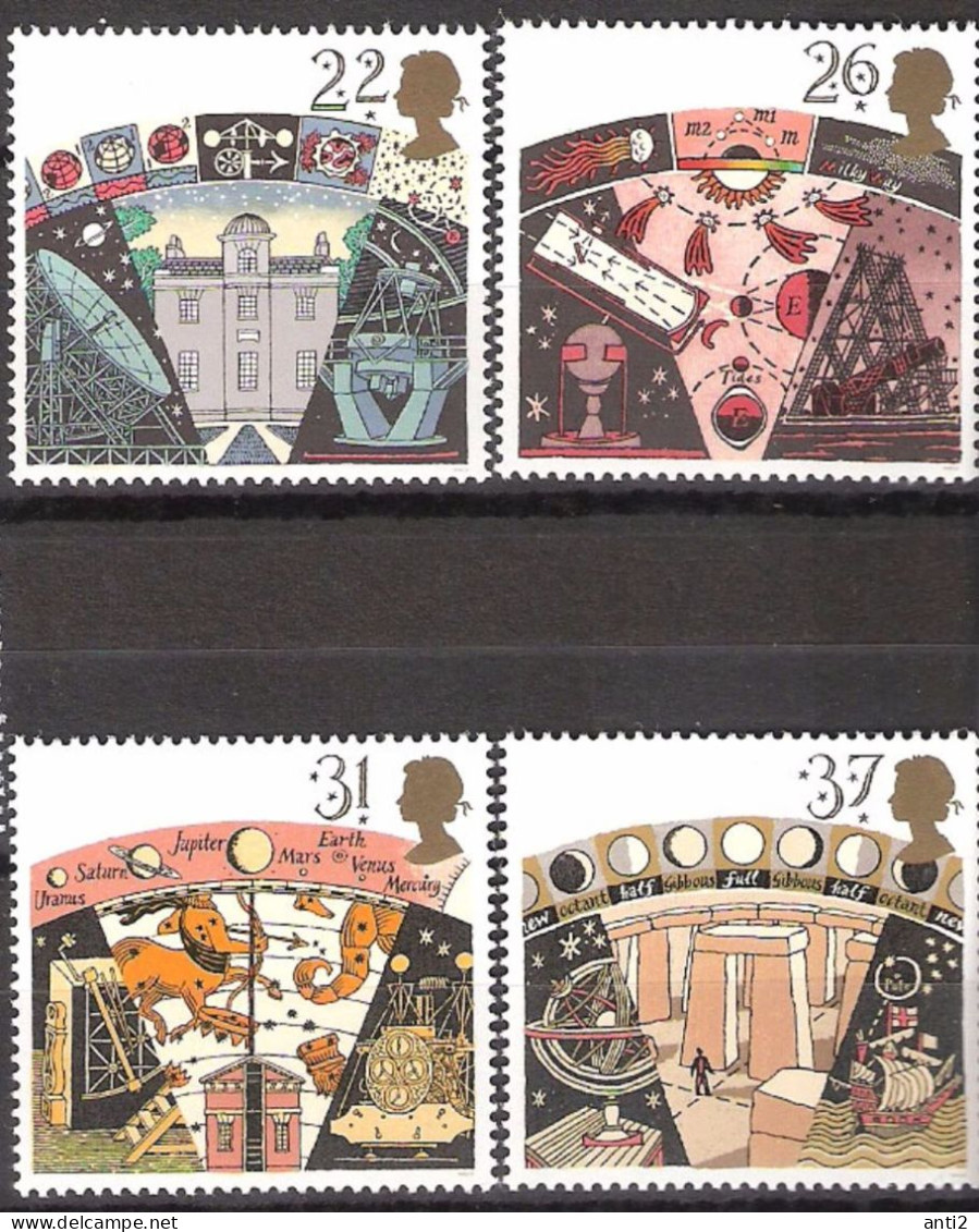 Great Britain  1990 200 Years Observatory In Armagh, 100 Years British Astronomical Association  Mi   1296-1299 MNH(**) - Neufs