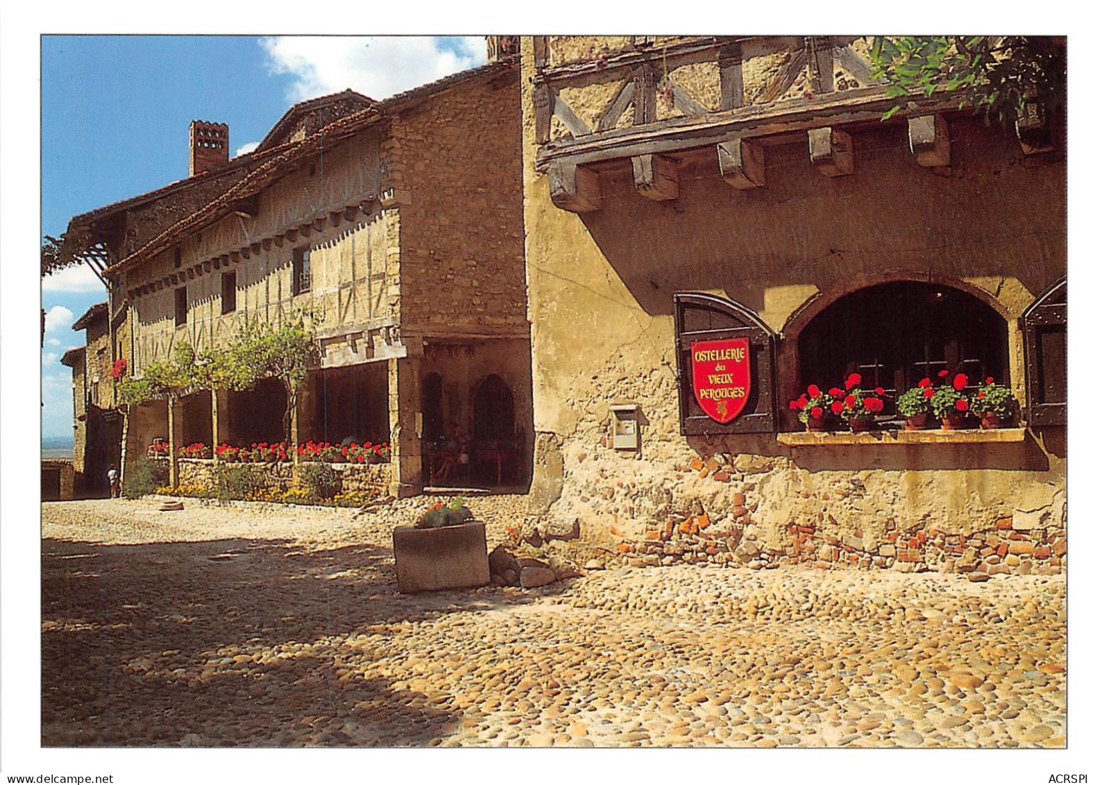 Cite Medievale De PEROUGES Hostellerie Galerie Des Marchands Drapiers 11(scan Recto-verso) MA601 - Pérouges