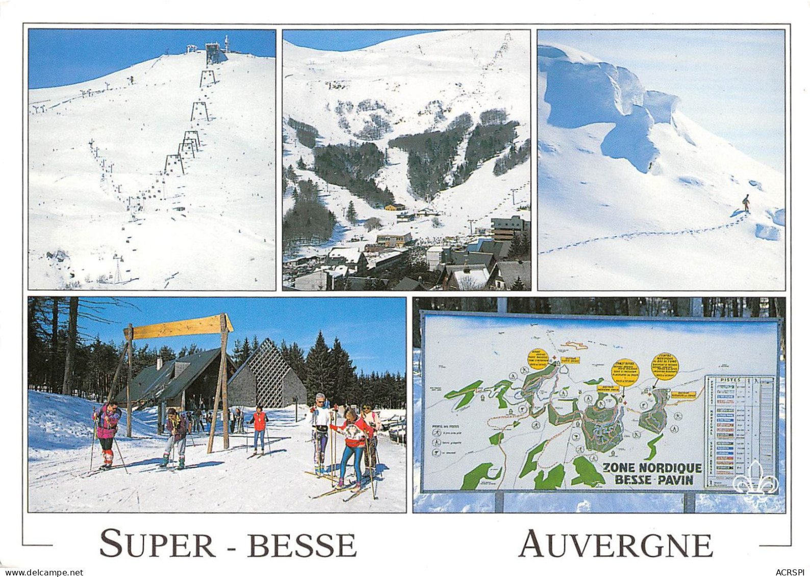 Sports D Hiver En Auvergne SUPER BESSE Alt 1350 1850m Divers Aspects De La Station 24(scan Recto-verso) MA622 - Besse Et Saint Anastaise