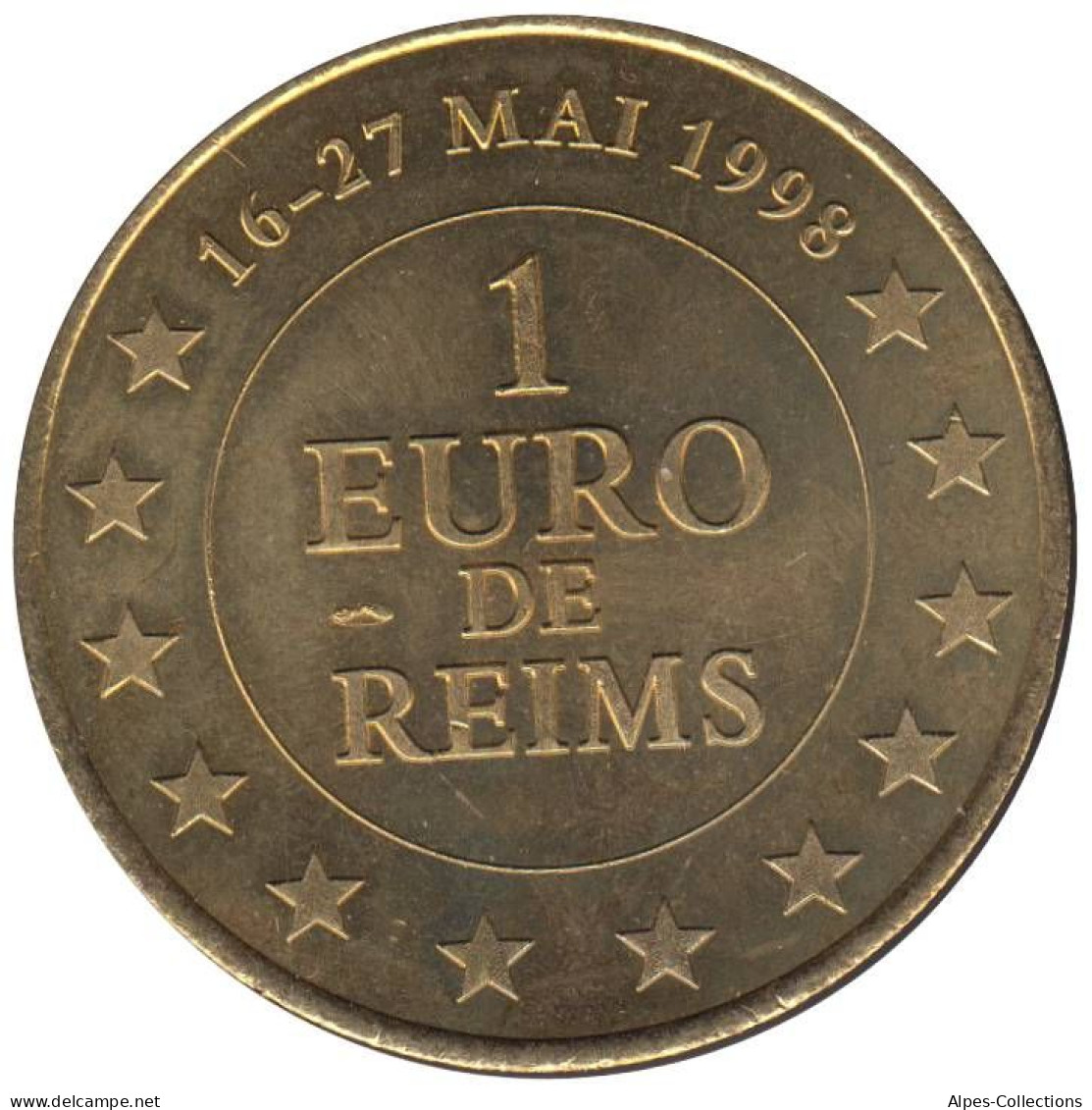 REIMS - EU0010.1 - 1 EURO DES VILLES -  Réf: T545 - 1998 - Euros De Las Ciudades