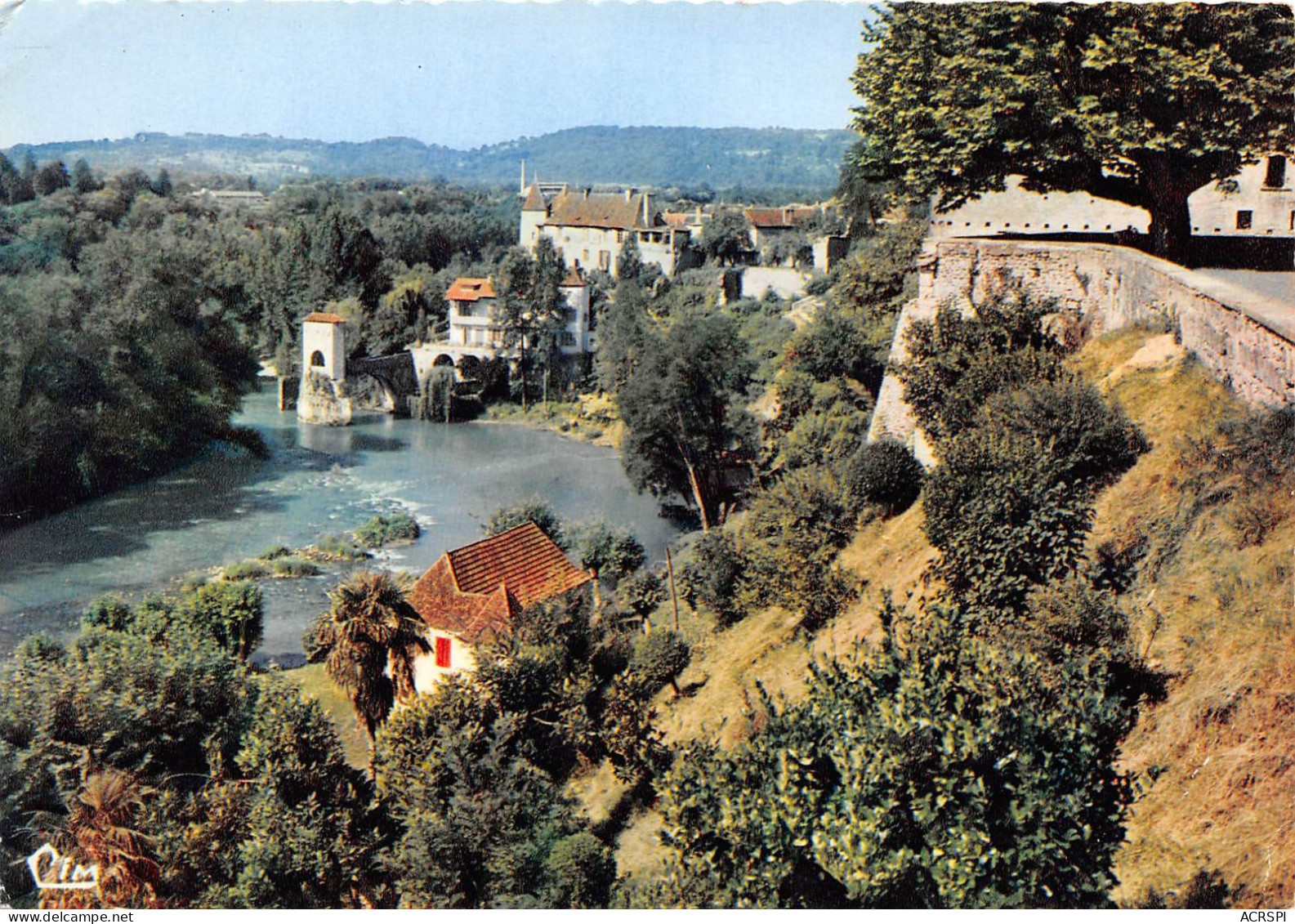 SAUVETERRE La Terrasse Avec Vue Sur Le Pont De La Legende 5(scan Recto-verso) MA649 - Sauveterre De Bearn