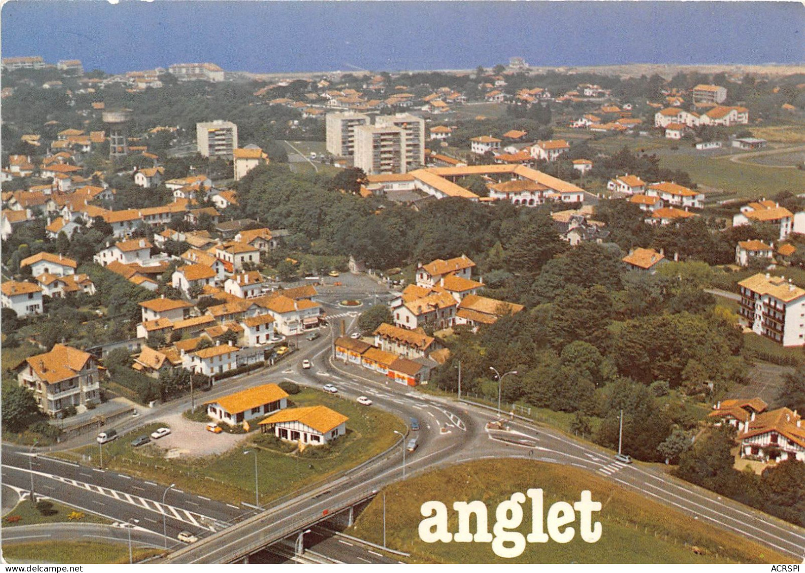  ANGLET La Place Des Cinq Cantons Au Fond L Ocean 10(scan Recto-verso) MA649 - Anglet