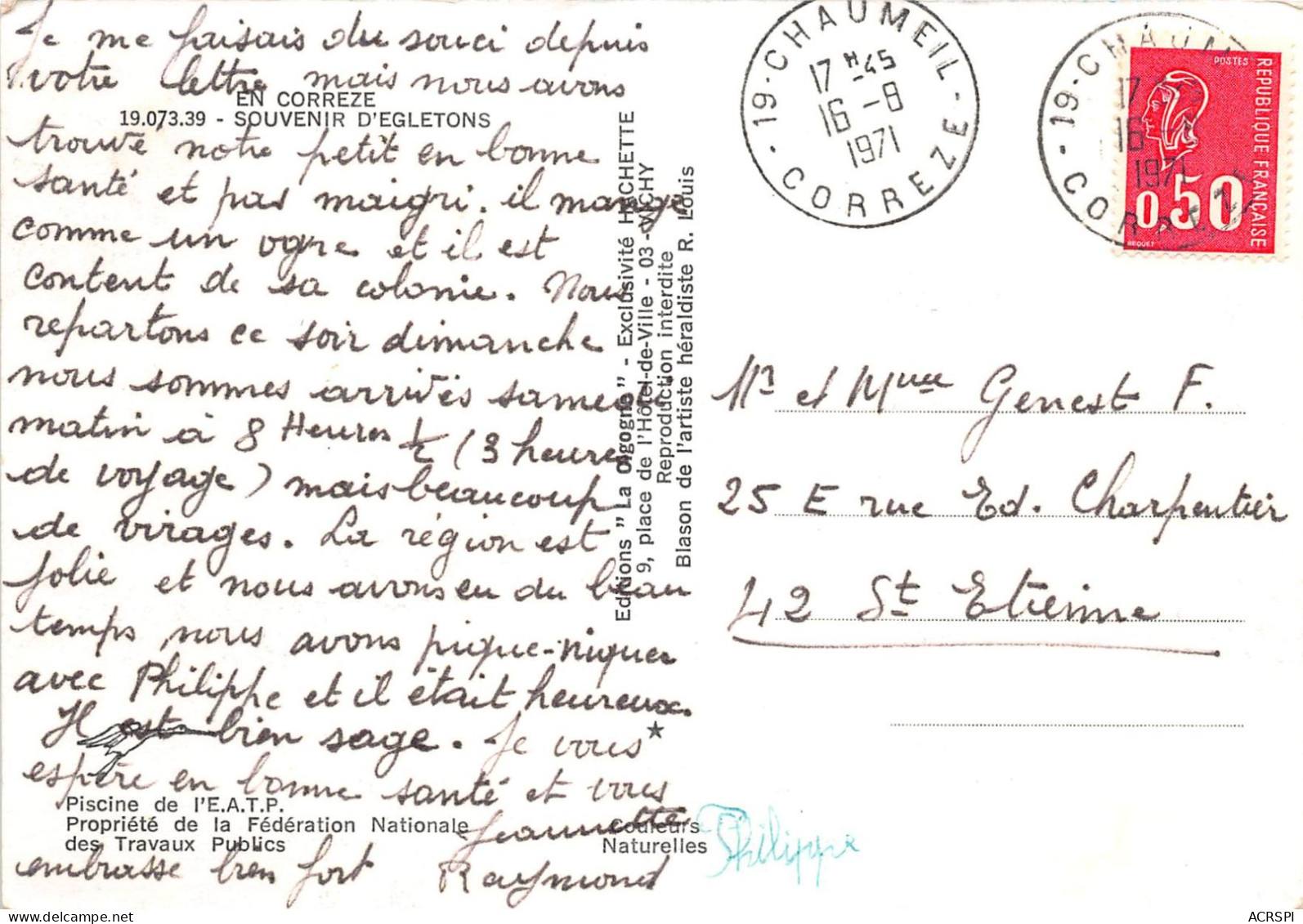 Souvenir D EGLETONS 11(scan Recto-verso) MA654 - Egletons