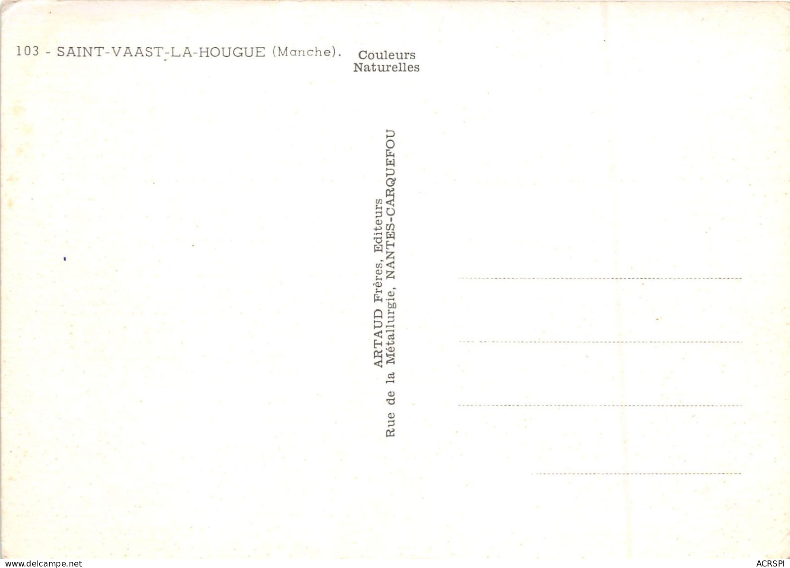SAINT VAAST LA HOUGUE 11(scan Recto-verso) MA675 - Saint Vaast La Hougue