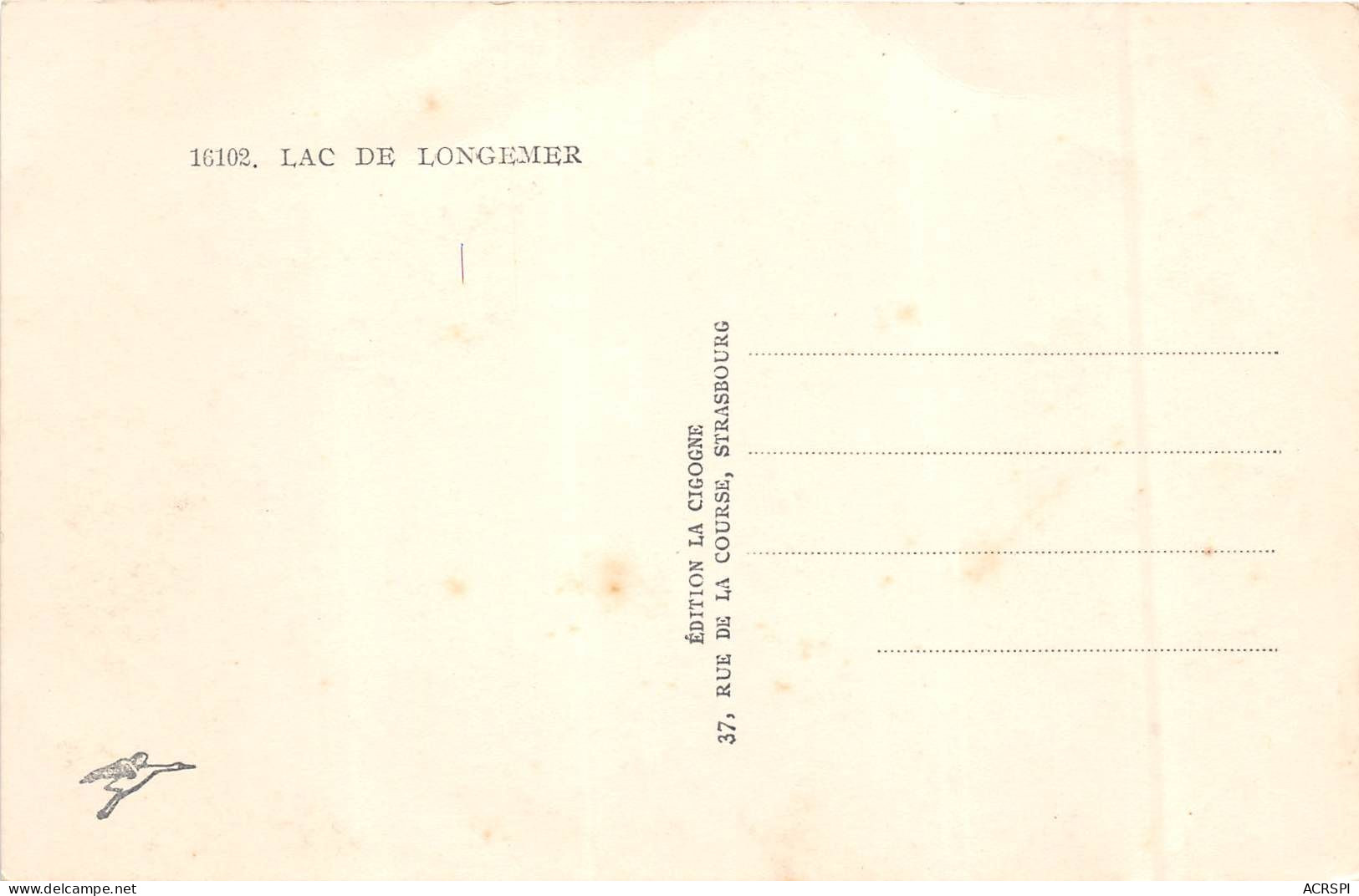 LAC DE LONGEMER  1(scan Recto-verso) MA694 - Xonrupt Longemer