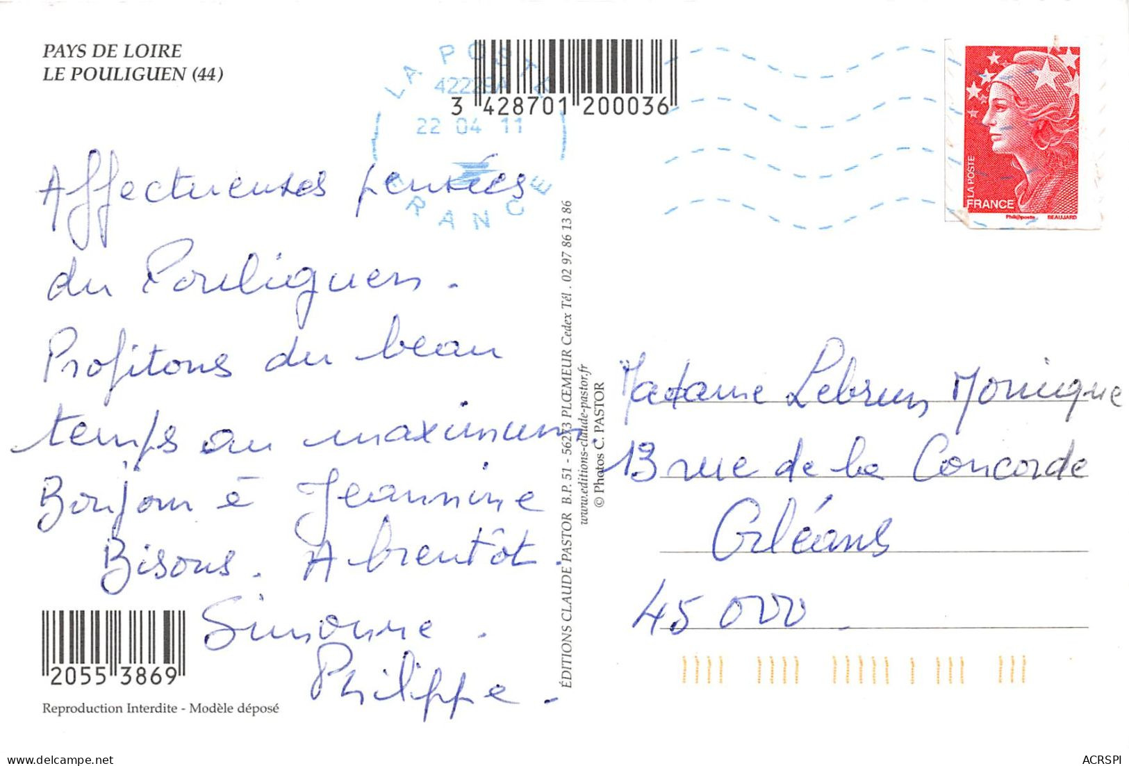 LE POULIGUEN Pays De Loire 14(scan Recto-verso) MA691 - Le Pouliguen