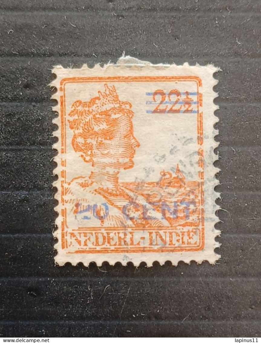 INDIE NETHERLANDS INDIE OLANDESI 1921 Queen Wilhelmina - Postage Stamps Of 1914-1915 Surcharged Missing Print VARIETY - Netherlands Indies
