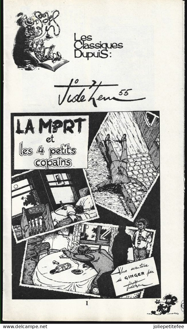 Les Classiques Dupuis.   LA MORT ET QUATRE PETITS COPAINS.    JIDEHEM.   28/10/1976. - Spirou Magazine