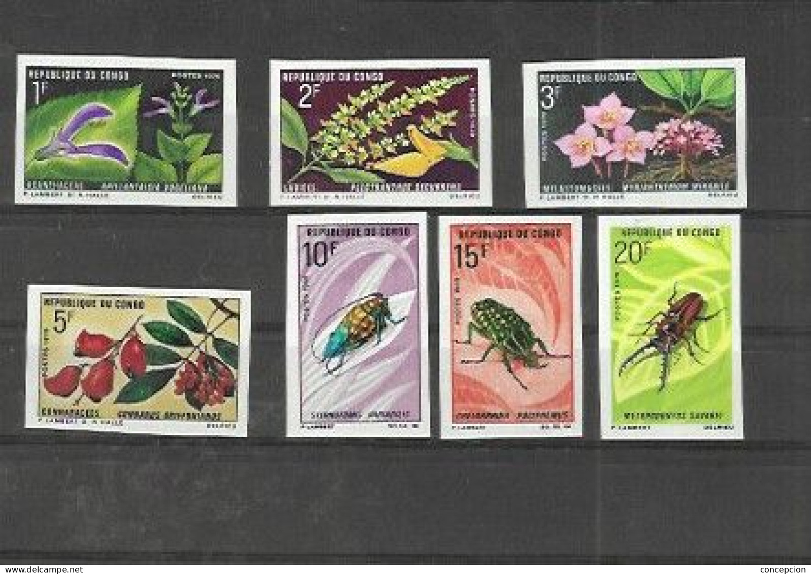 REPUBLICA DEL CONGO Nº 268 AL 274 SIN DENTAR - Unused Stamps