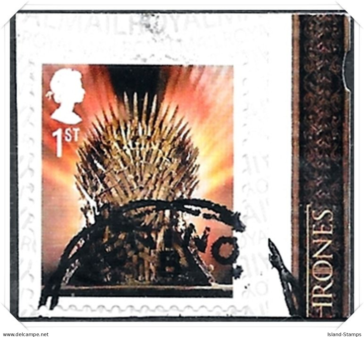 2018 Game Of Thrones Iron Throne Self-adhesive (SG4044) Used HRD2-B - Markenheftchen