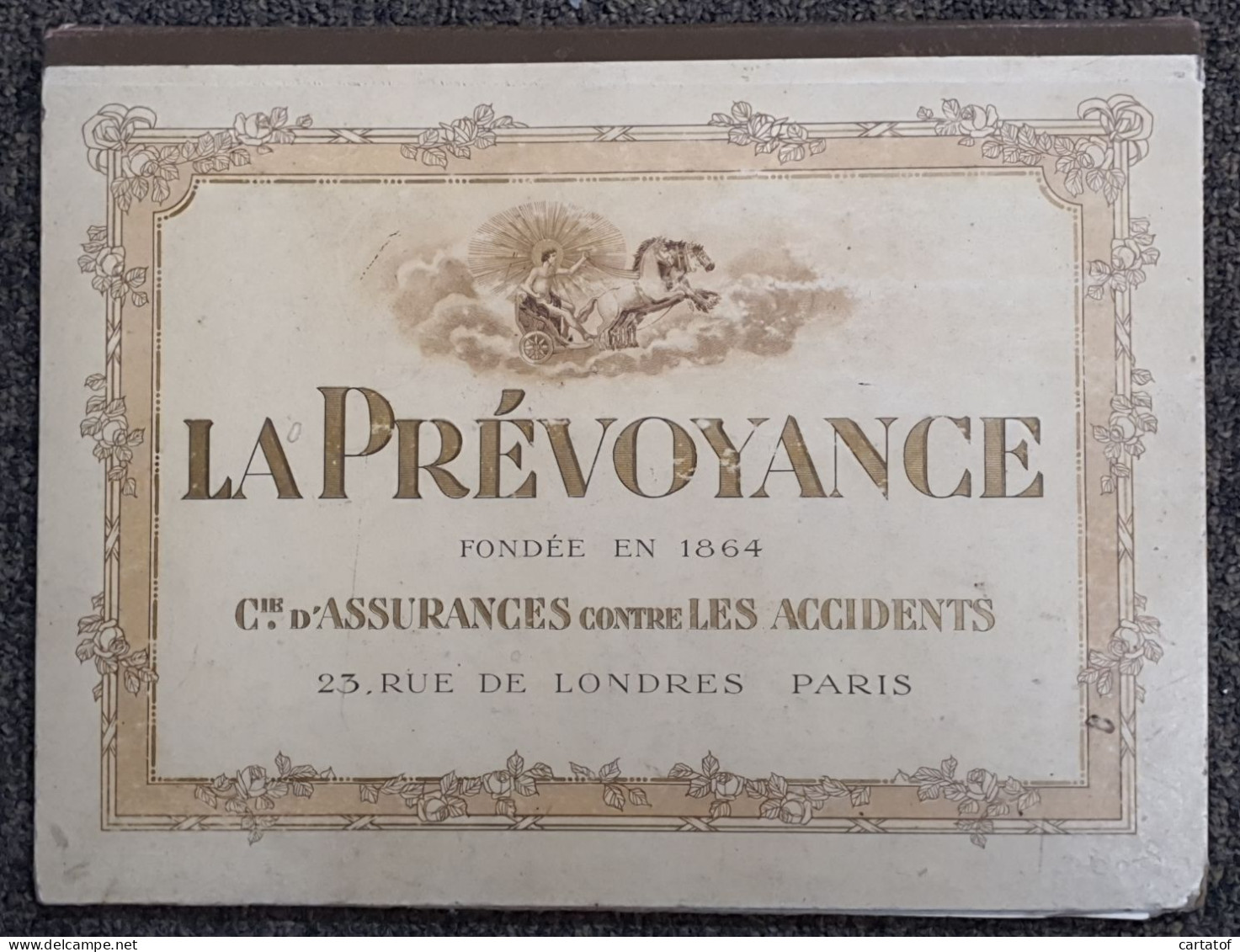 LA PREVOYANCE Assurances . Chemise , Sous-main , Parapheur 1924 . - Otros & Sin Clasificación