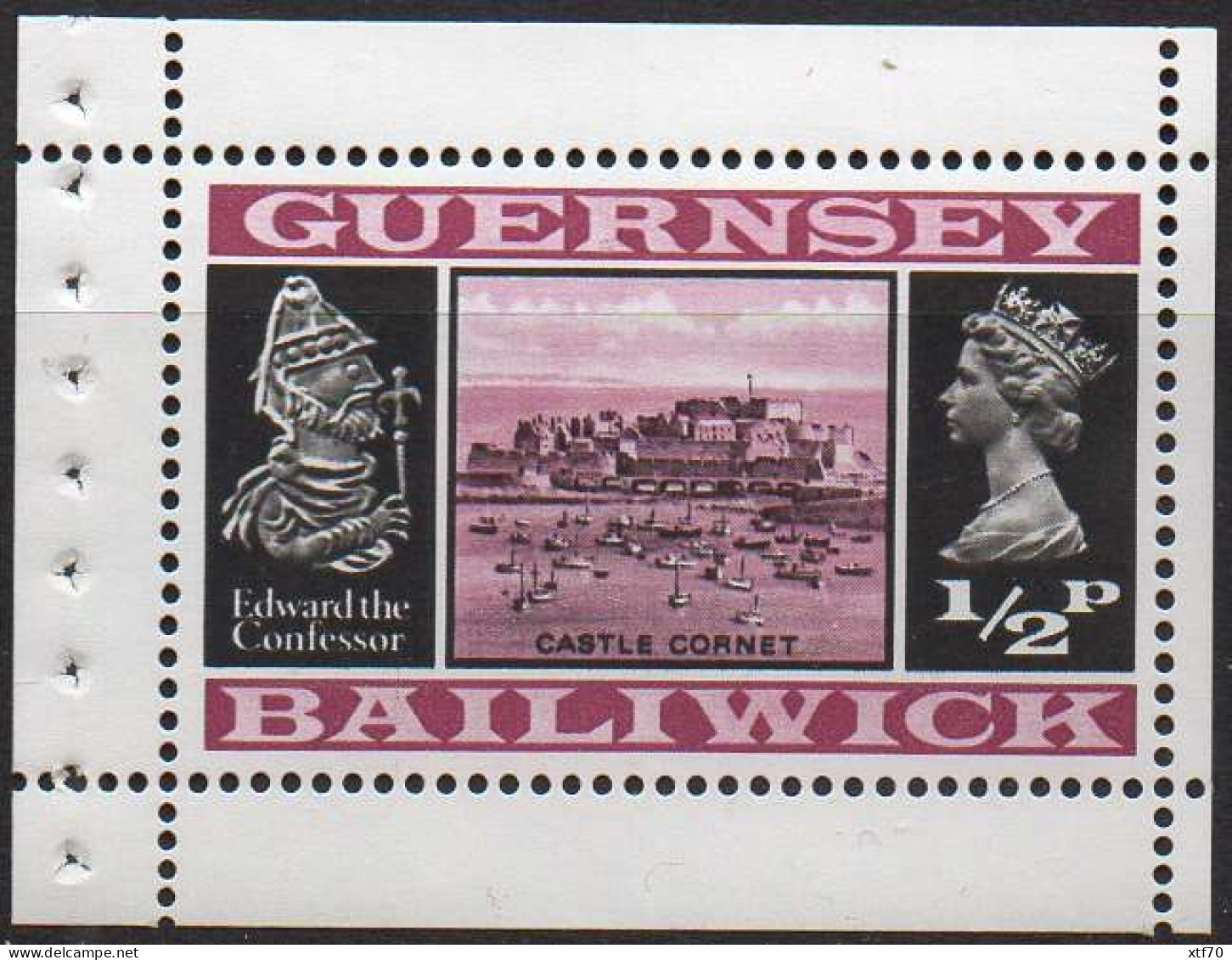 GUERNSEY 1971 ½p Castle Cornet Booklet Stamp - Guernsey