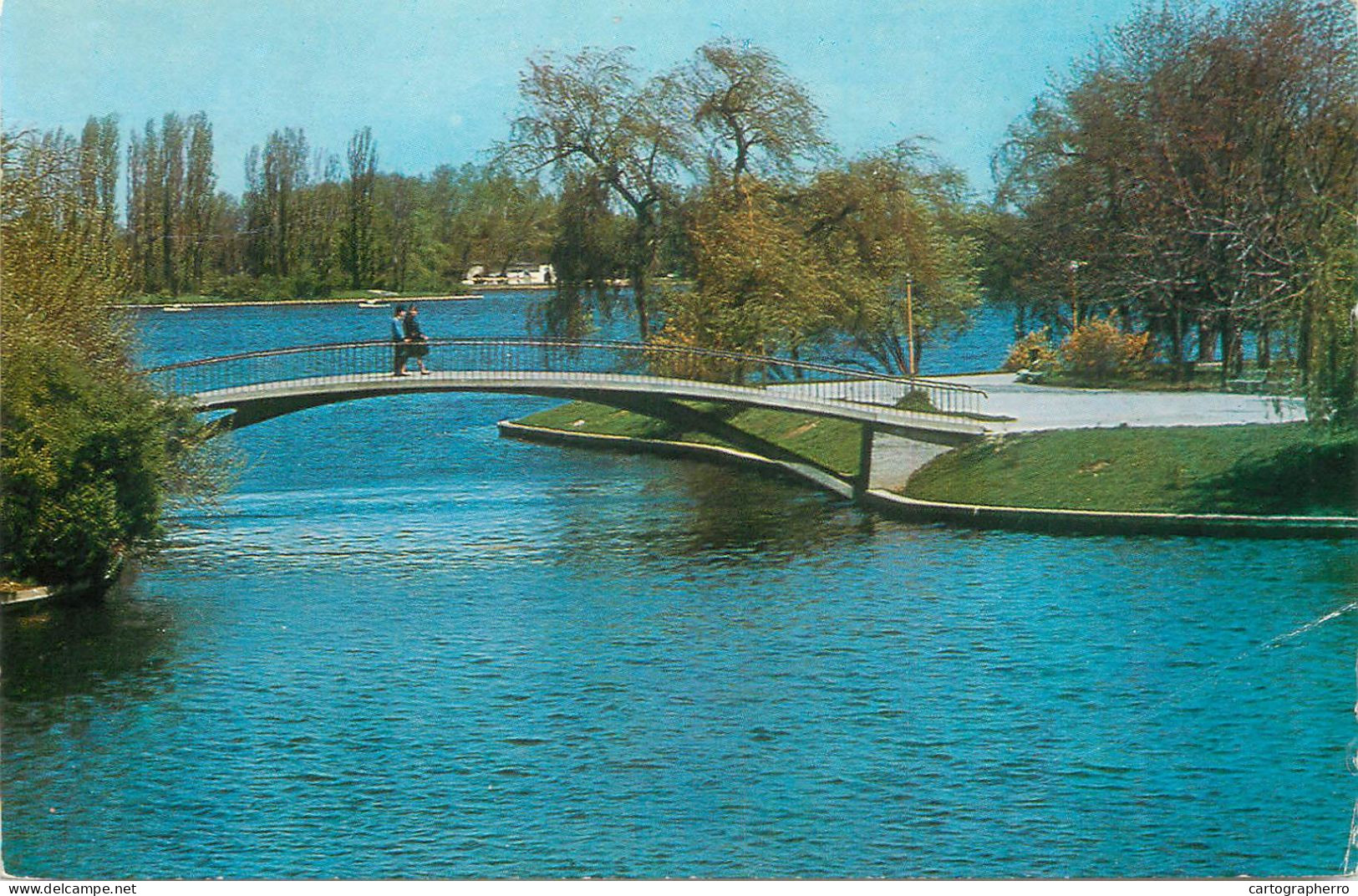 Postcard Romania Bucuresti Lacul Herastrau 1969 - Rumänien