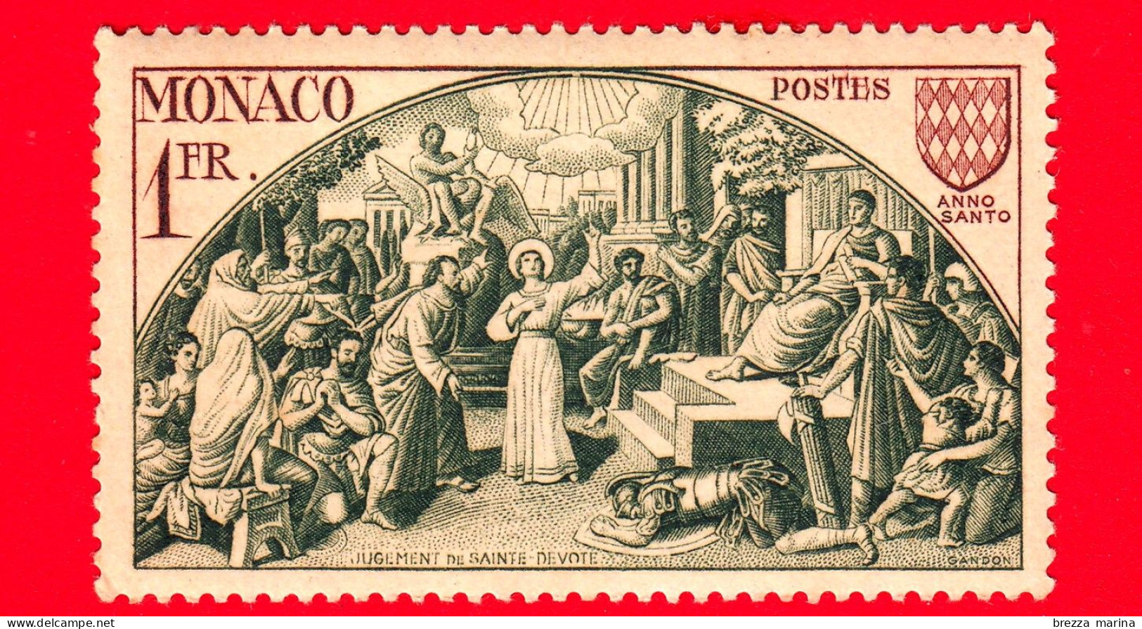 Principato Di MONACO - 1951 - Anno Santo (1950) - Condanna Del Santo Devoto - 1 - Used Stamps