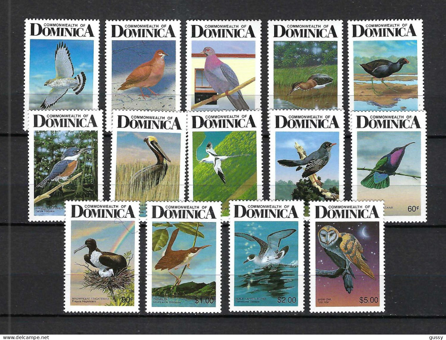 DOMINIQUE Ca.1980: Lot De Neufs** "OISEAUX" - Dominikanische Rep.