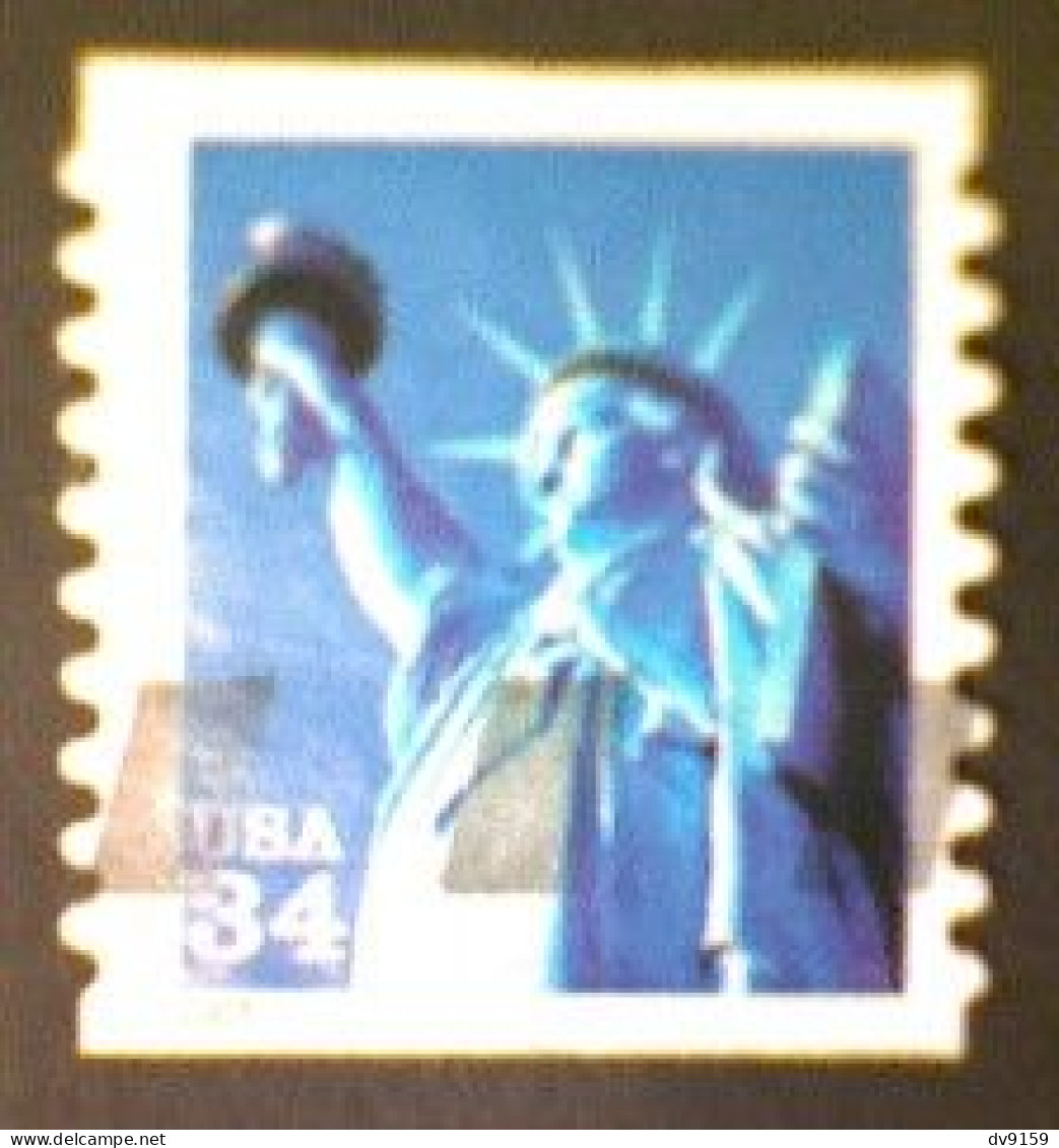 United States, Scott #3485, Used(o) Coil, 2001, Statue Of Liberty Definitive, 34¢, Blue, Black, And Silver - Usados