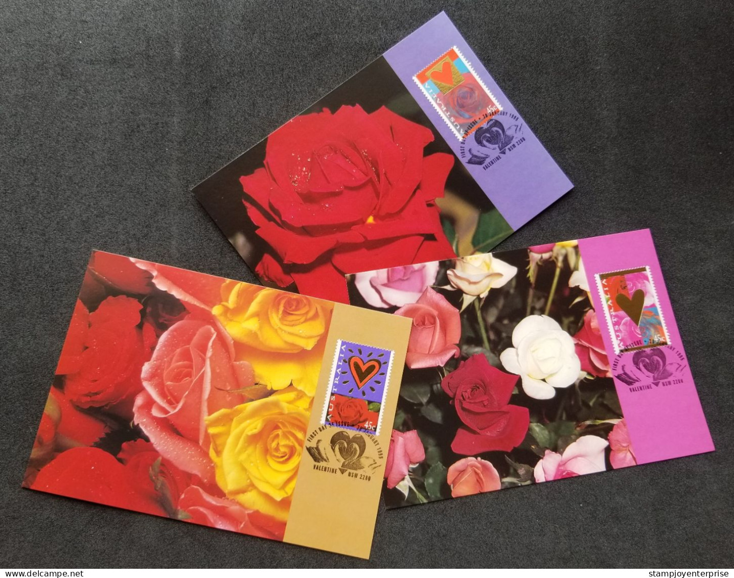 Australia Valentines Day 1995 Rose Flower Flora Love Roses Flowers (maxicard) - Briefe U. Dokumente