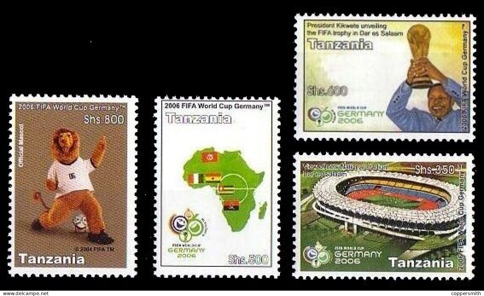 (059) Tanzania / Tansanie  Sport / Football / Soccer / Fußball / Germany 2006  ** / Mnh Michel 4342-4345 - Tanzanie (1964-...)