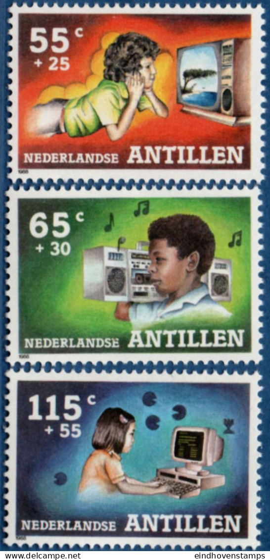 Dutch Antilles 1987 Child Wellfare 4 Val MNH Nederlandse Antillen - - Otros & Sin Clasificación