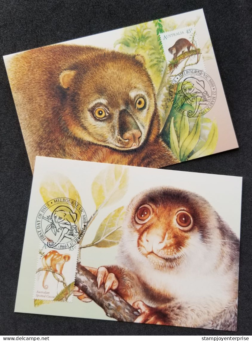 Australia Indonesia Joint Issue Cuscus 1996 Monkey Fauna (maxicard) - Lettres & Documents