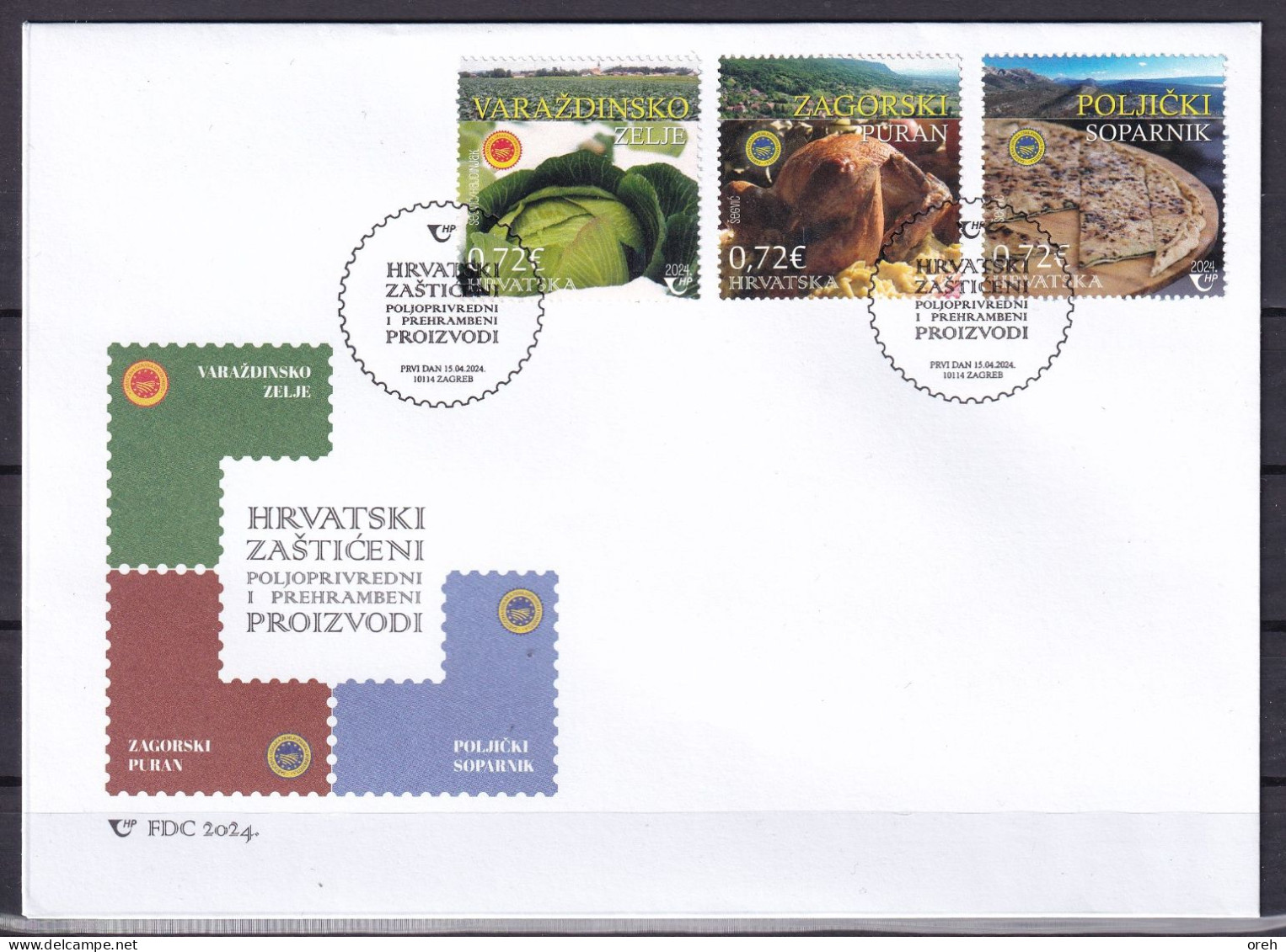 CROATIA 2024,FOOD,GASTRONOMY,CROATIAN PROTECTED FOOD PRODUCTS,FDC - Croacia