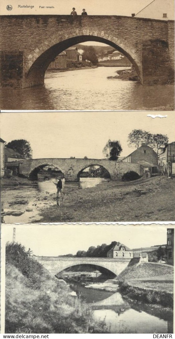 MARTELANGE : Pont Romain + Le Nouveau Pont. ( 3 Cartes ). - Martelange