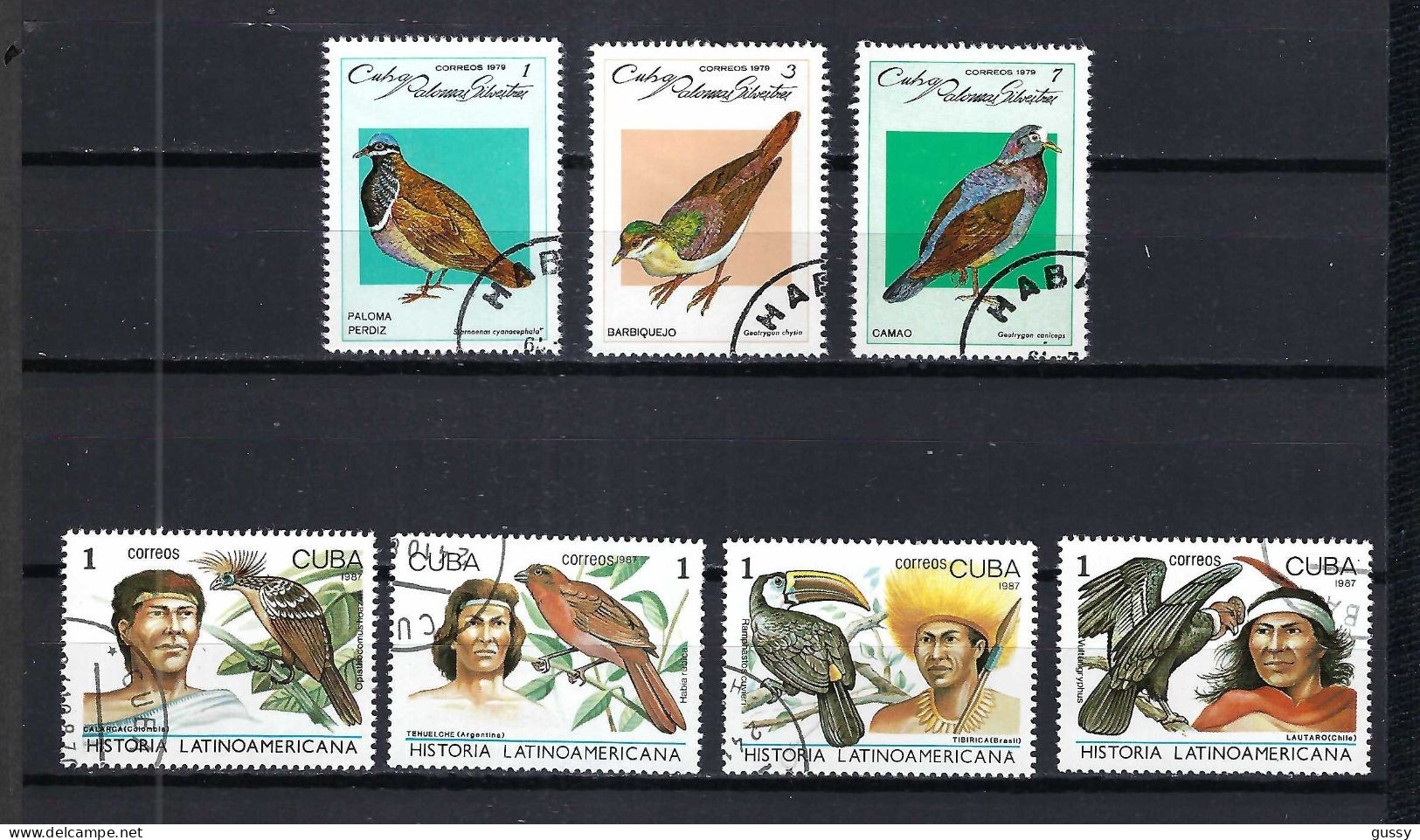 CUBA Ca.1970: Lot D' Obl. "OISEAUX" - Pigeons & Columbiformes