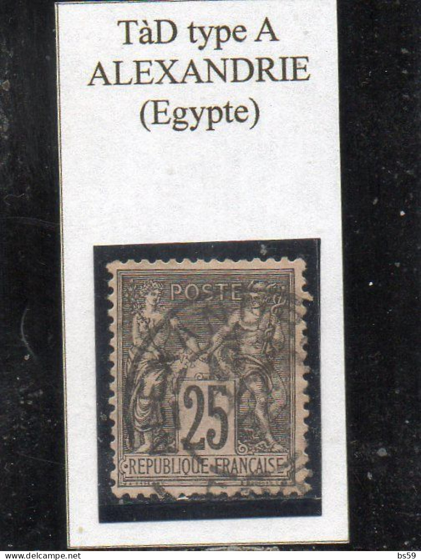 BFE - N° 97 Obl TàD Type 84 Alexandrie (Egypte) - 1898-1900 Sage (Type III)