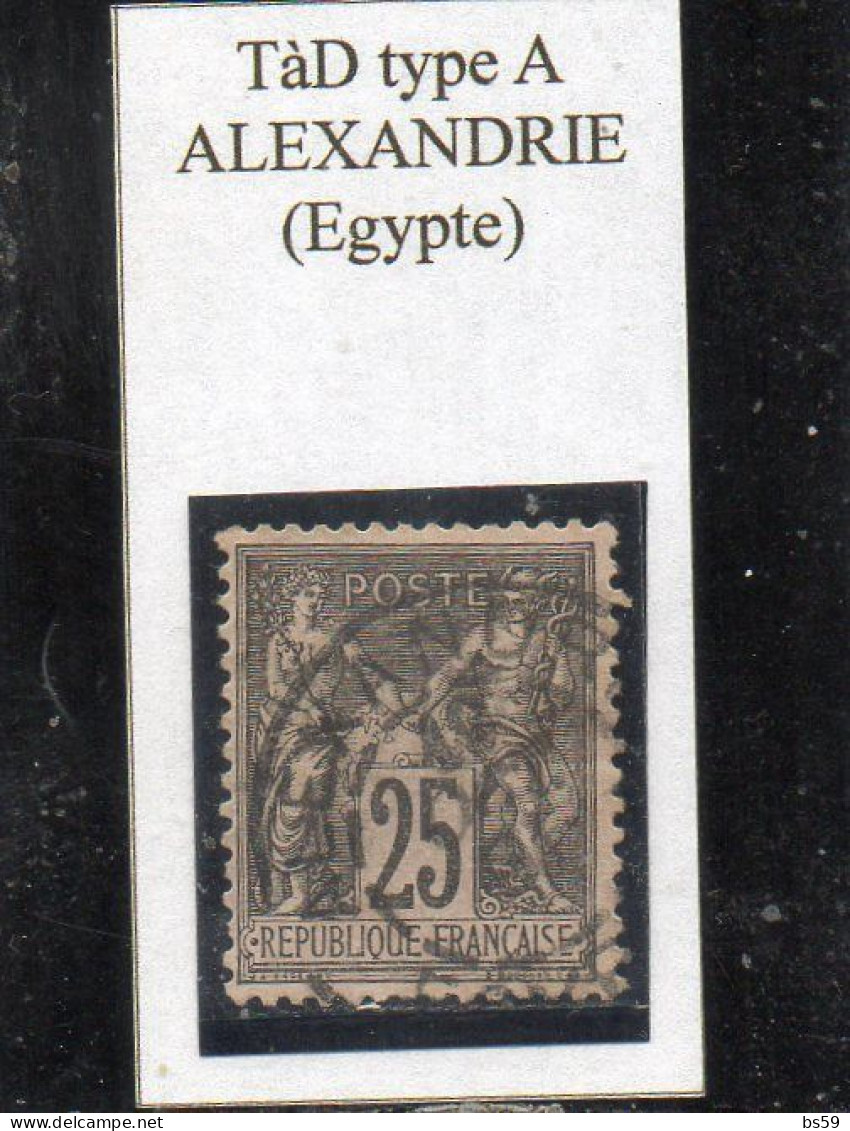 BFE - N° 97 Obl TàD Type 84 Alexandrie (Egypte) - 1898-1900 Sage (Tipo III)