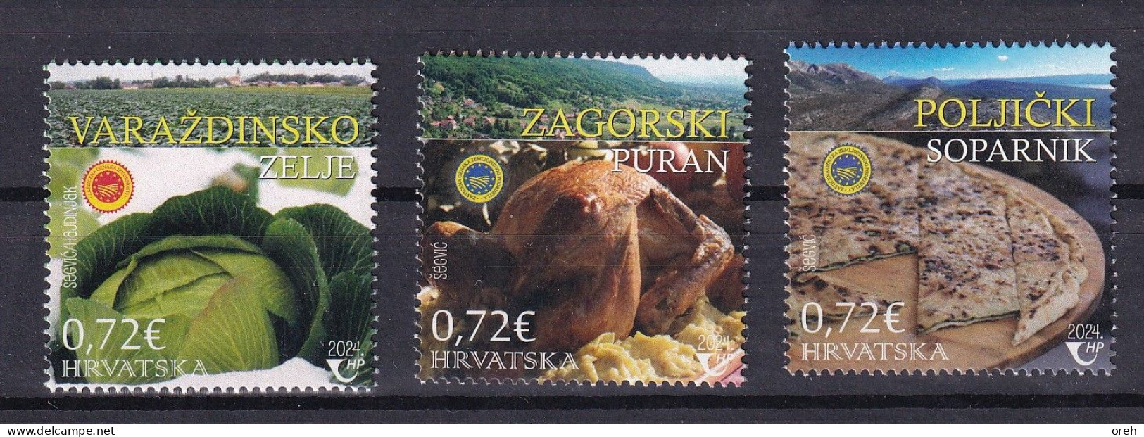 CROATIA 2024,FOOD,GASTRONOMY,CROATIAN PROTECTED FOOD PRODUCTS, MNH - Levensmiddelen