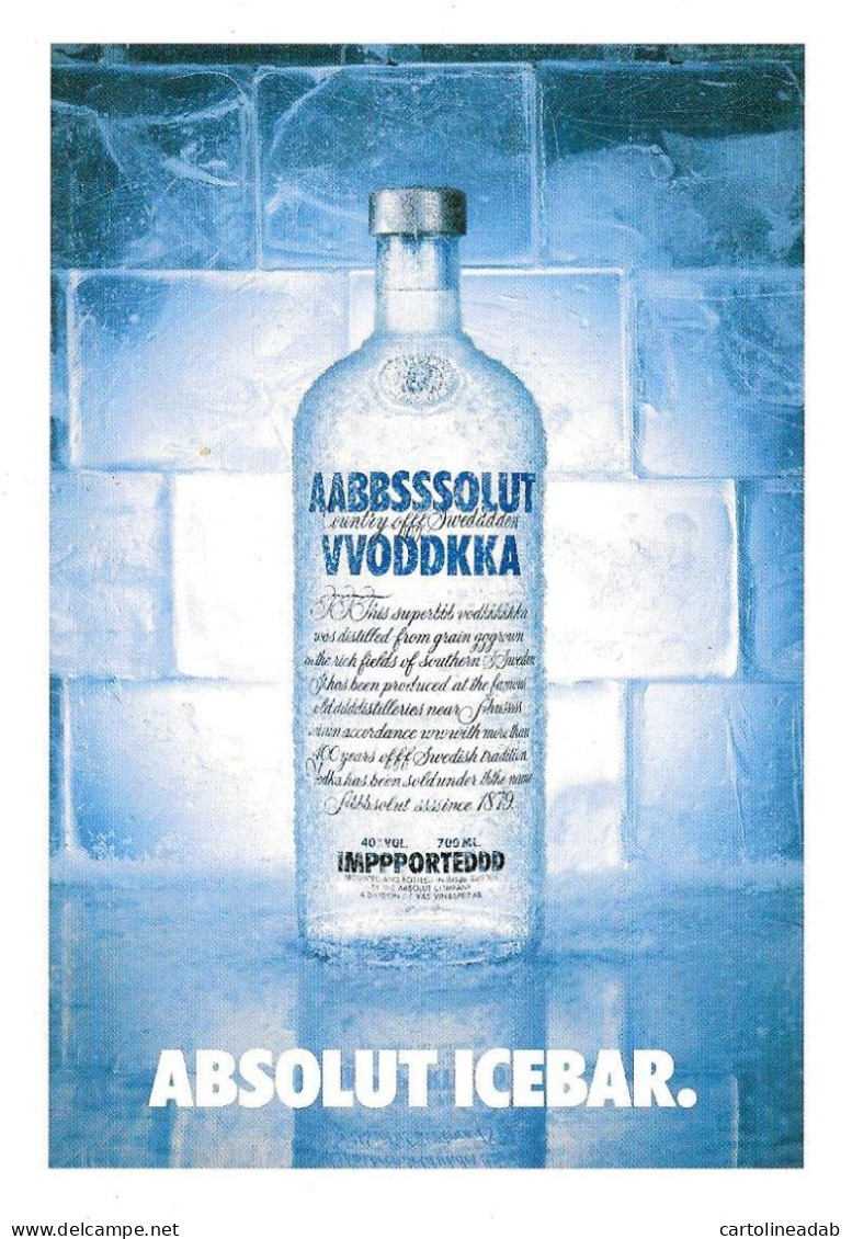 [MD9344] CPM - ABSOLUT ICEBAR - ABSOLUTE VODKA COLLECTION 298 - PROMOCARD 5383 - PERFETTA - Non Viaggiata - Publicidad