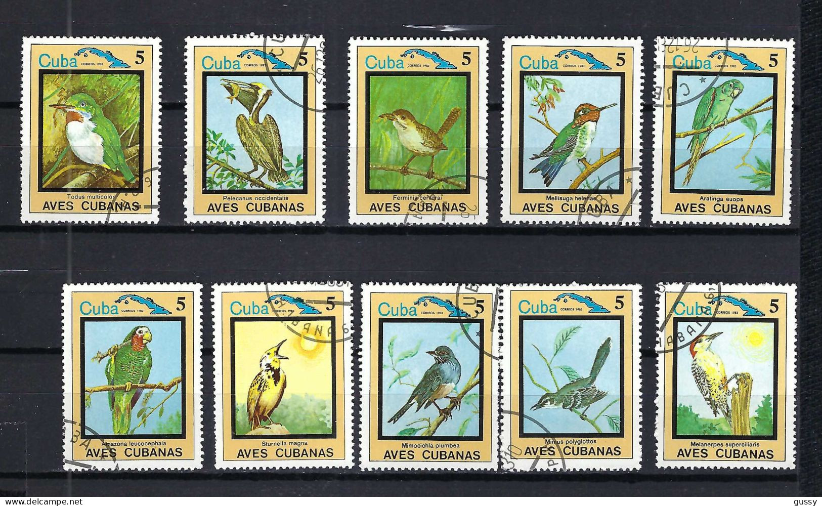 CUBA Ca.1980: Lot D' Obl. "OISEAUX" - Oblitérés