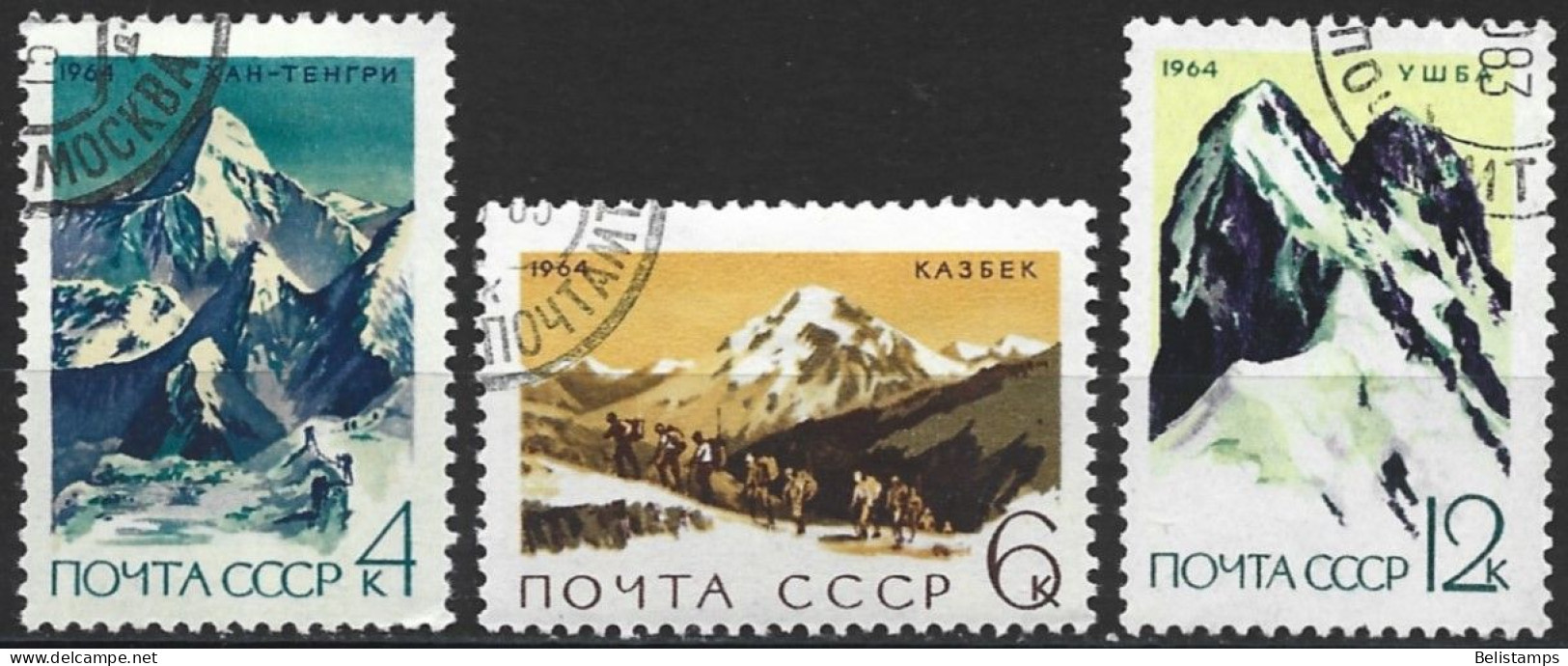 Russia 1964. Scott #2982-4 (U) Development Of Mountaineering In Russia  (Complete Set) - Used Stamps
