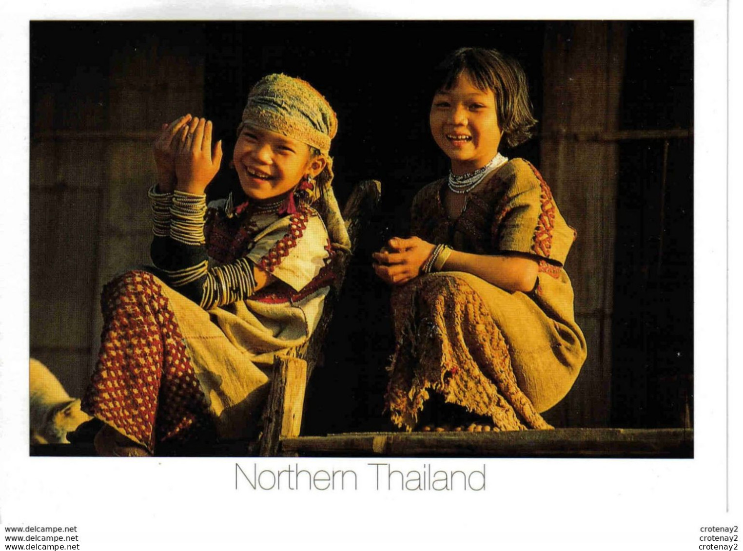 Northern Thailand Thaïlande Po Karen Hilltribe Chiangmai Beaux ENFANTS Fillettes Photo Mason Florence VOIR DOS - Thaïland