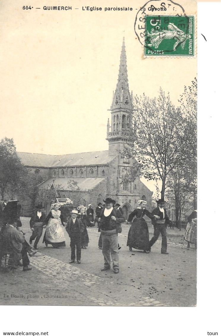 Quimerch - L'église Paroissiale - La Gavotte - Photo Le Doaré - Carhaix-Plouguer