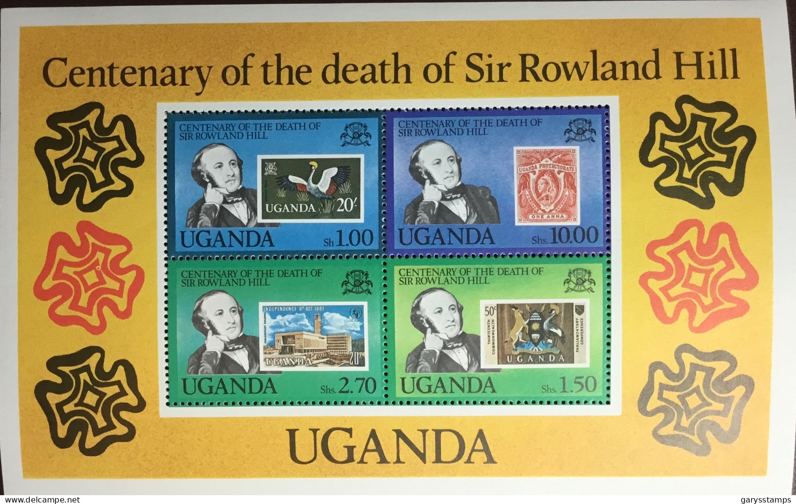 Uganda 1979 Rowland Hill Minisheet MNH - Uganda (1962-...)