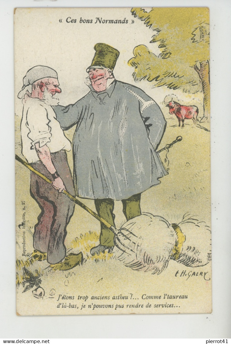 HUMOUR - Jolie Carte Fantaisie "CES BONS NORMANDS " - N° 27 - Illustrateur E. HUARD GALRY - Humor