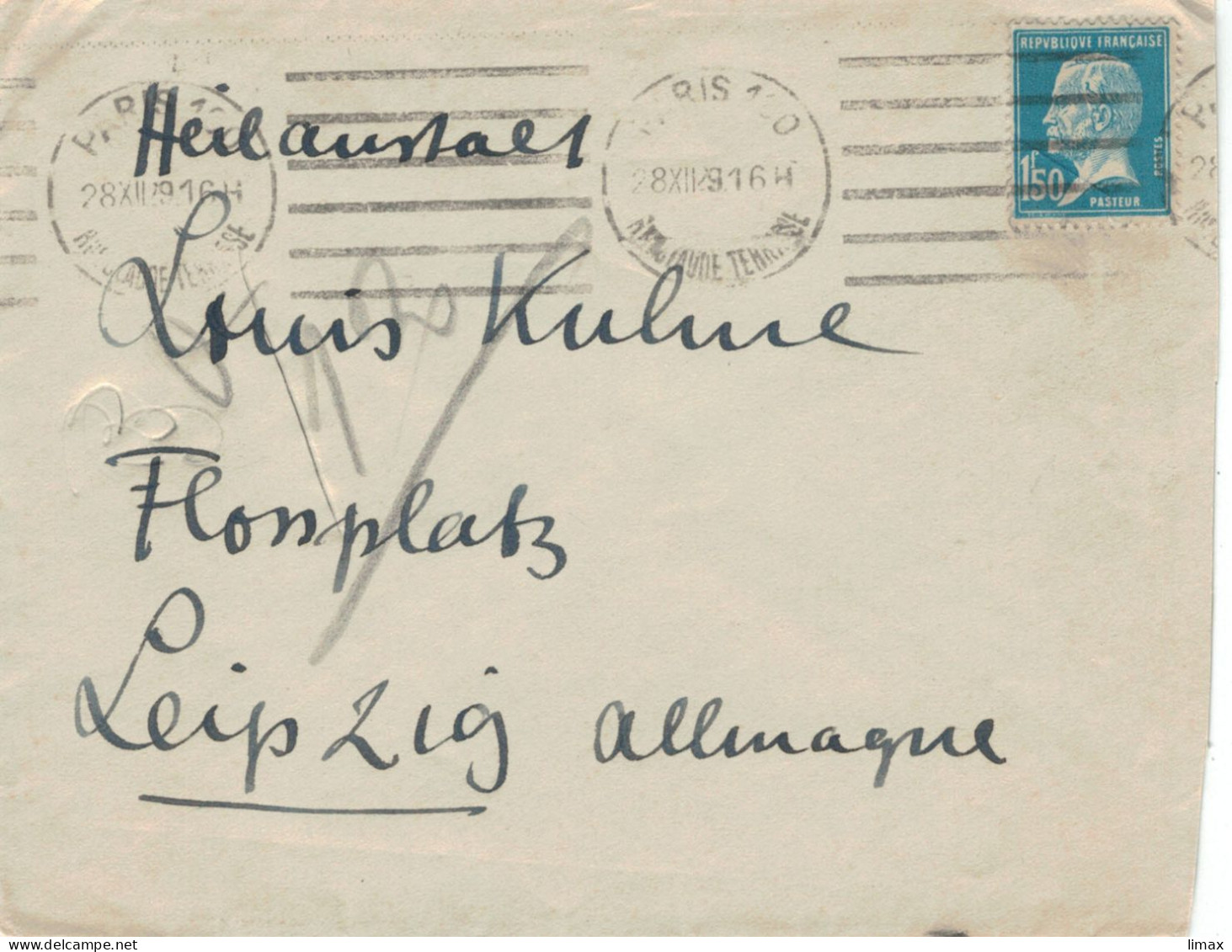 Paris 1929 Rue Claude-Terrasse > Heilanstalt Louis Kuhne Leipzig - Pasteur - Vgl. Reibesitzbad Prozess Kurpfuscher Vegan - 1922-26 Pasteur