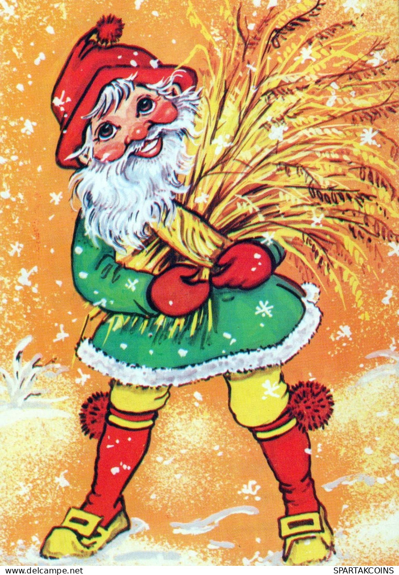 SANTA CLAUS Happy New Year Christmas Vintage Postcard CPSM #PBL173.GB - Santa Claus