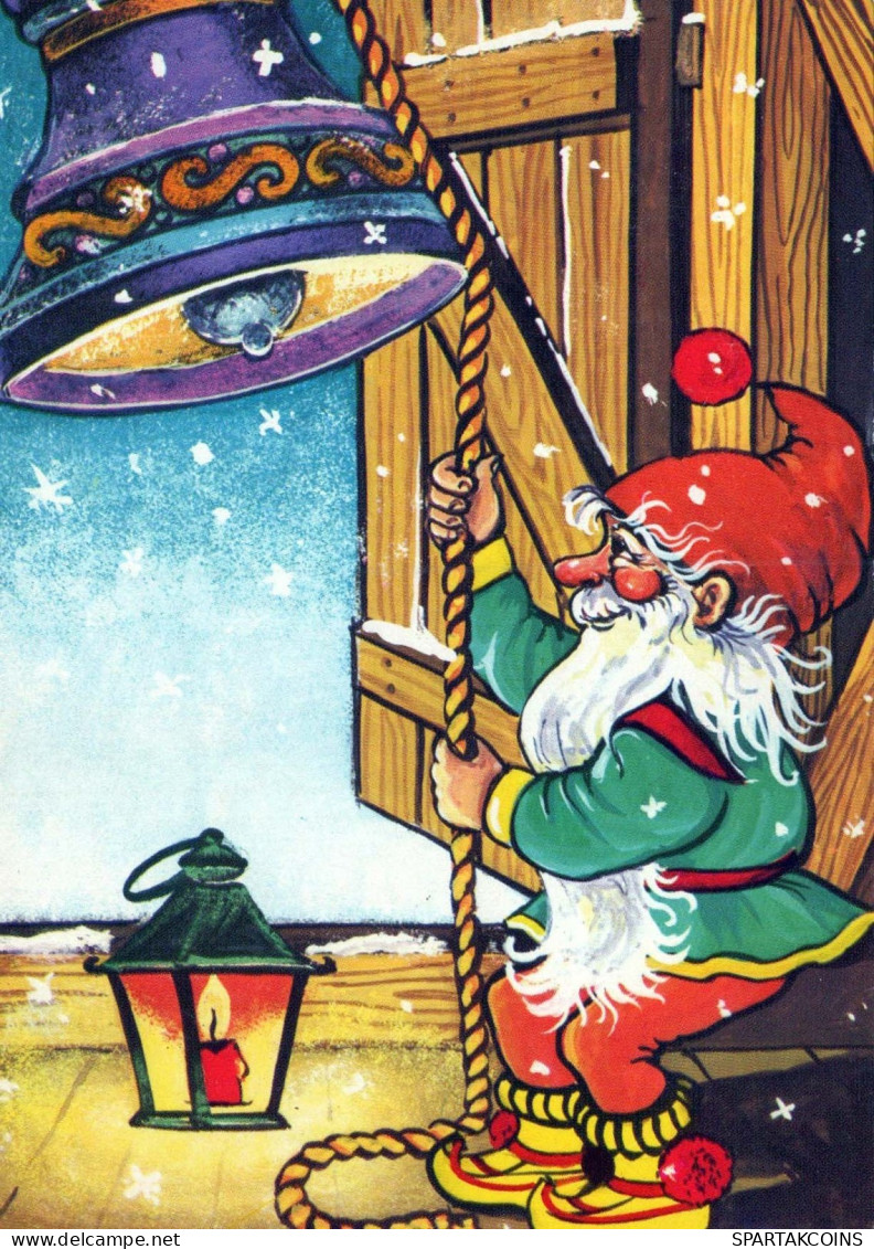 SANTA CLAUS Happy New Year Christmas Vintage Postcard CPSM #PBL238.GB - Santa Claus