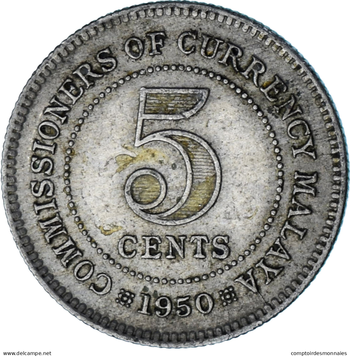 Malaisie, 5 Cents, 1950 - Malasia
