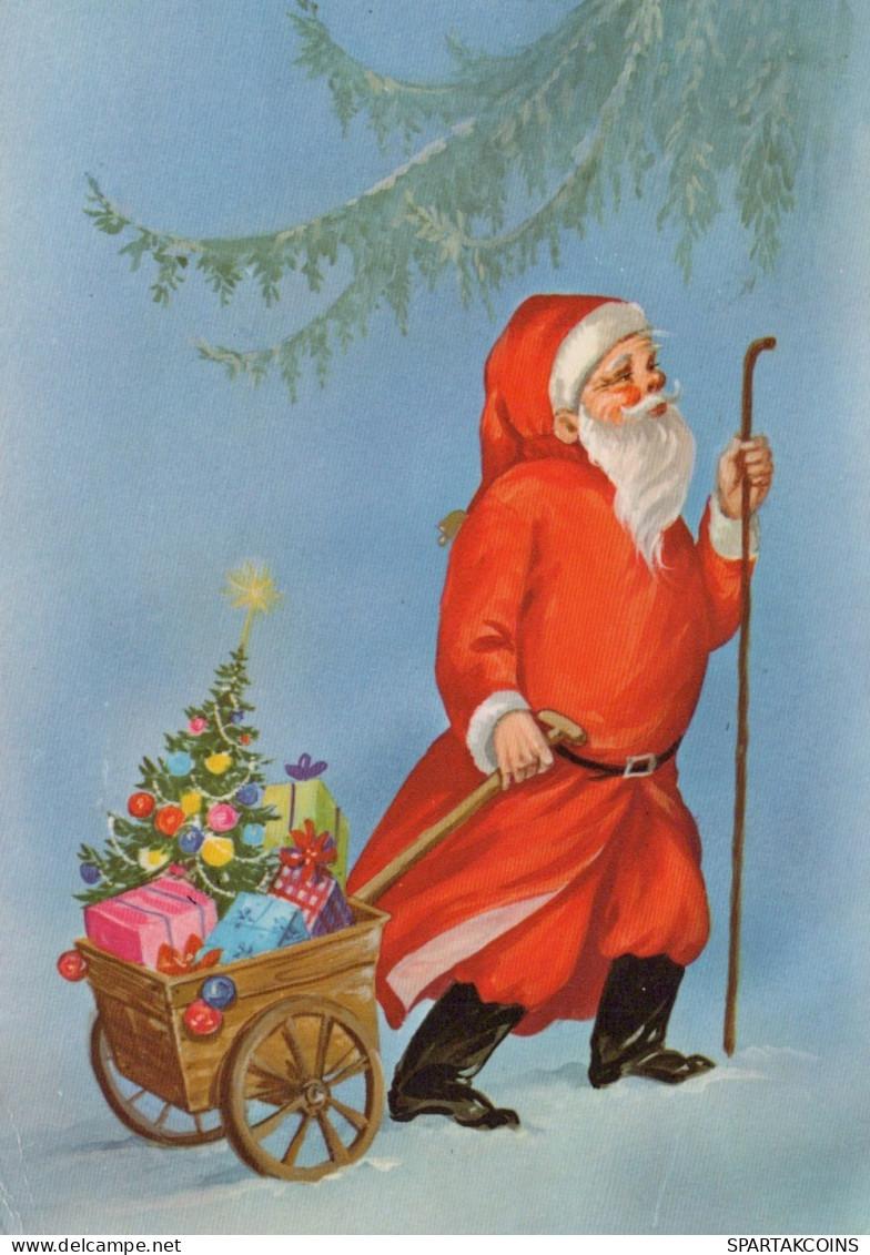 SANTA CLAUS CHRISTMAS Holidays Vintage Postcard CPSM #PAJ659.GB - Santa Claus