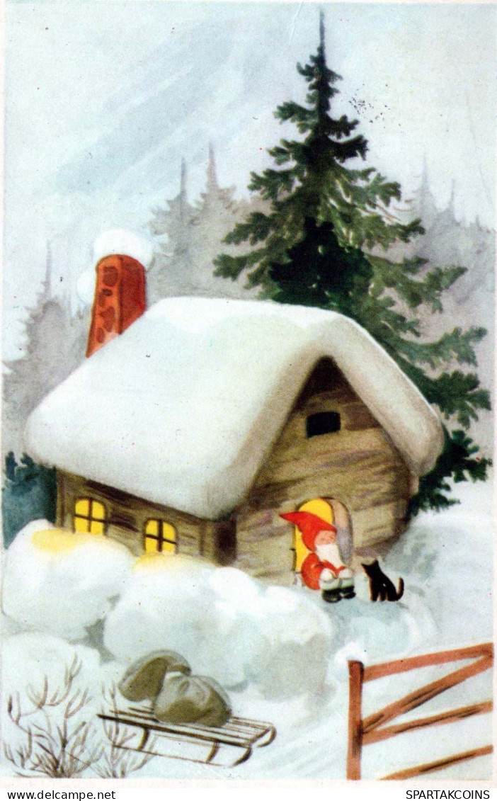 Feliz Año Navidad NIÑOS Vintage Tarjeta Postal CPSMPF #PKD908.ES - Neujahr