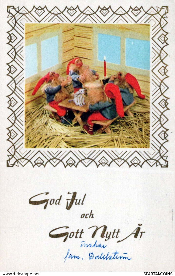 Feliz Año Navidad Vintage Tarjeta Postal CPSMPF #PKD845.ES - Neujahr