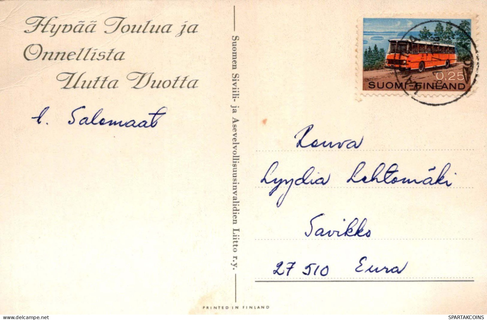 Feliz Año Navidad VELA BIBLIA Vintage Tarjeta Postal CPSMPF #PKD537.ES - Neujahr