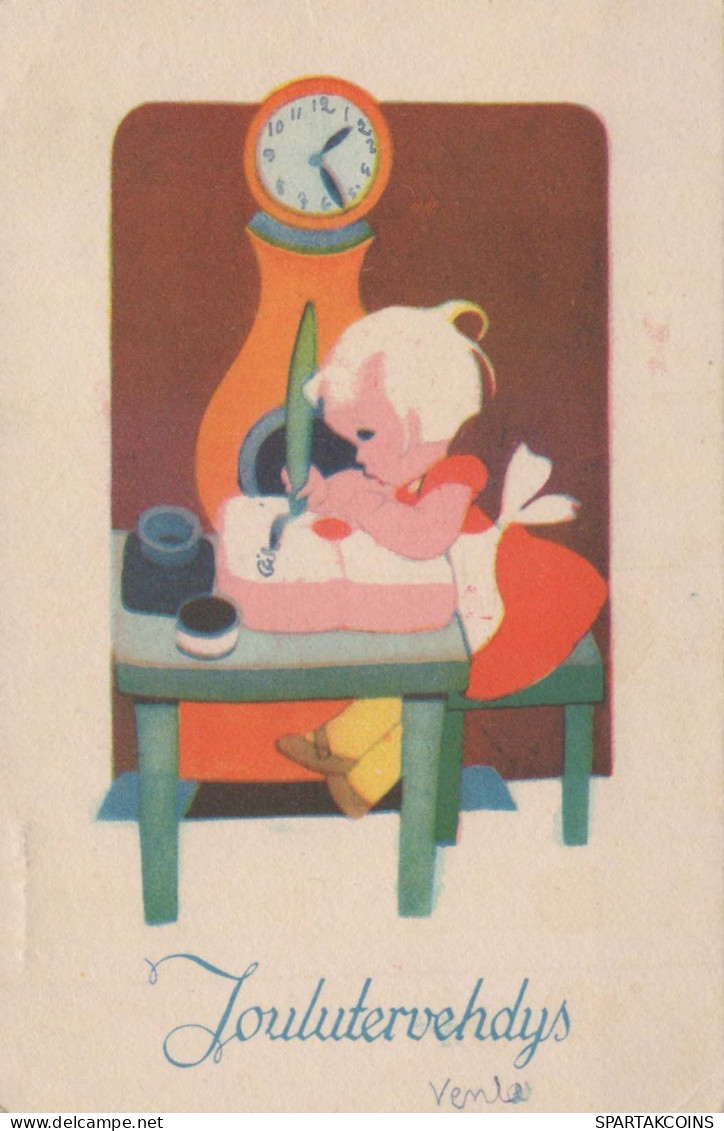 Feliz Año Navidad NIÑOS Vintage Tarjeta Postal CPSMPF #PKD226.ES - Neujahr