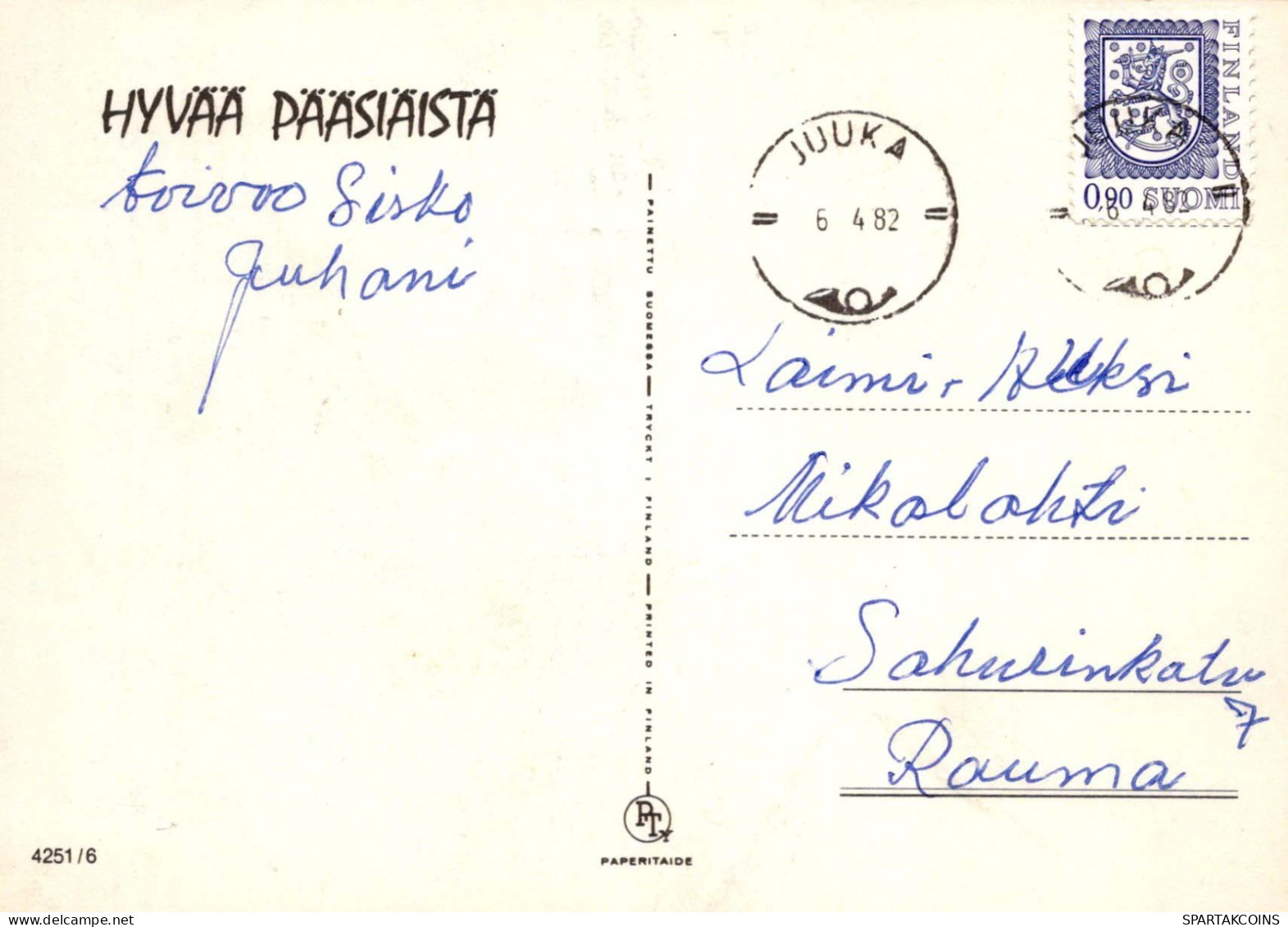 PASCUA POLLO HUEVO Vintage Tarjeta Postal CPSM #PBP167.ES - Ostern