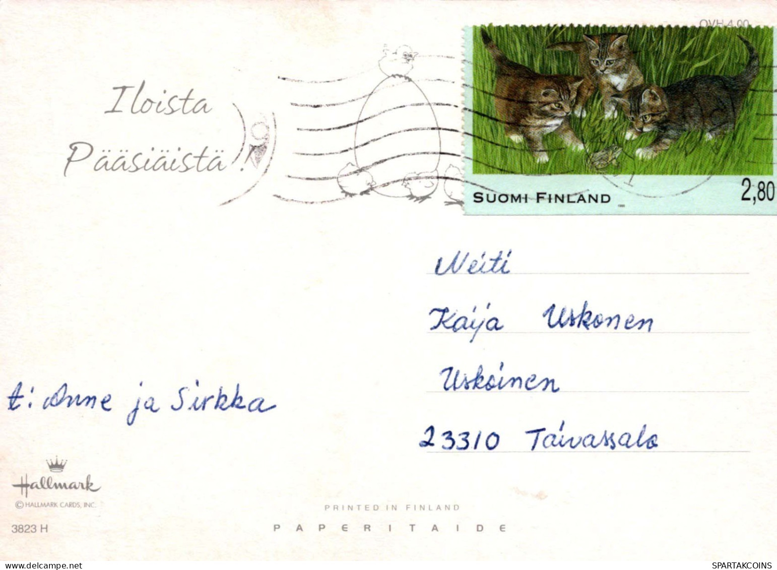 PASCUA POLLO Vintage Tarjeta Postal CPSM #PBO977.ES - Ostern