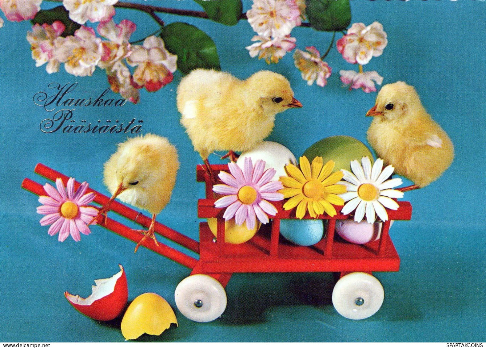 PASCUA POLLO HUEVO Vintage Tarjeta Postal CPSM #PBO915.ES - Ostern