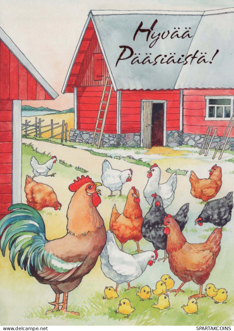 PASCUA POLLO HUEVO Vintage Tarjeta Postal CPSM #PBO789.ES - Ostern